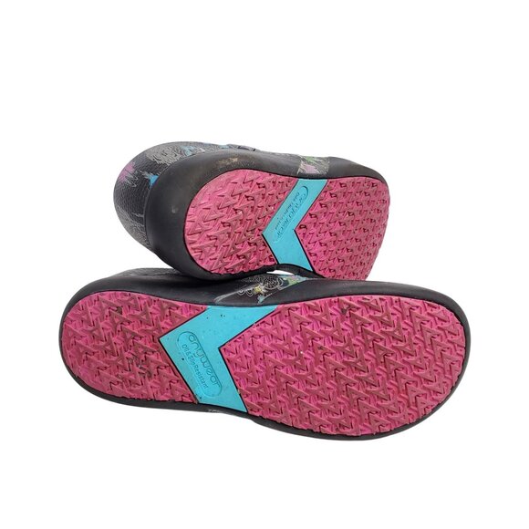 Anywear Women's Size 9 Professional Clogs Black Floral - Picture 7 of 7